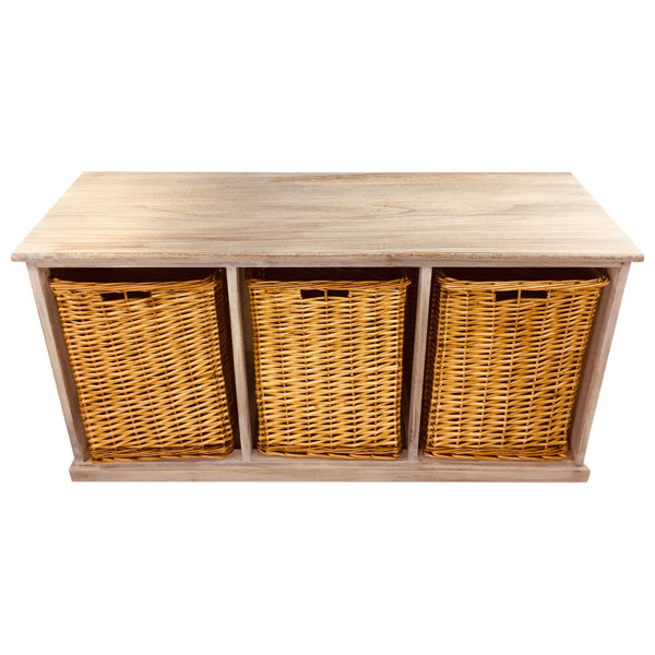House of Hampton Sitzbank Pearl aus Holz mit Stauraum | Wayfair.de